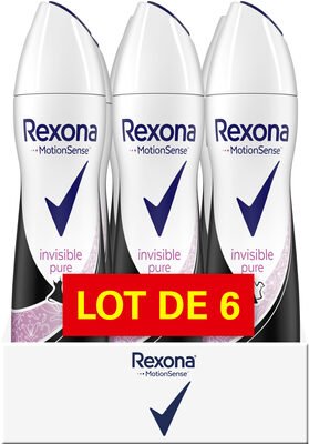 Unilever, Rexona Rexona Déodorant Femme Spray Anti-Transpirant Invisible Pure 6x200ml