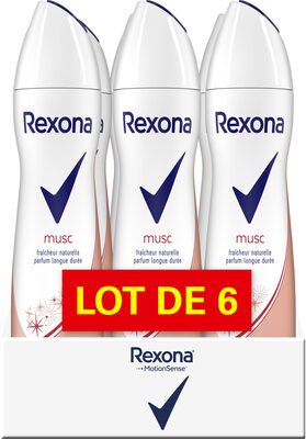 Unilever, Rexona REXONA Déodorant Femme Spray Musc 200ml Lot de 6