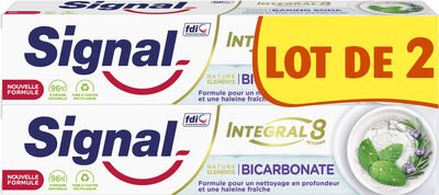 Unilever, Signal, Integral 8 Signal Integral 8 Dentifrice Nature Elements Fraîcheur & Détox 2x75ml
