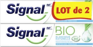 Unilever, Signal Signal Dentifrice Bio Blancheur Naturelle 2x75ml