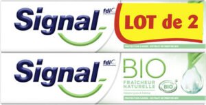 Unilever, Signal Signal Dentifrice Bio Fraîcheur Naturelle 2x75ml