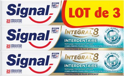 Unilever, Signal Signal Dentifrice Integral 8 Interdentaire 75ml Lot de 3