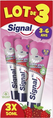 Unilever, Signal Signal Dentifrice Kids 3-6 Ans Fraise Gaga 3x50ml