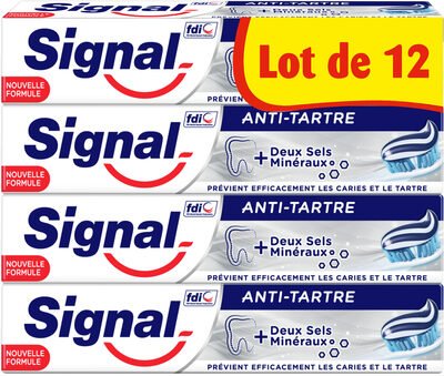 Unilever, Signal Signal Dentifrice Protection Anti-Tartre 12x75ml