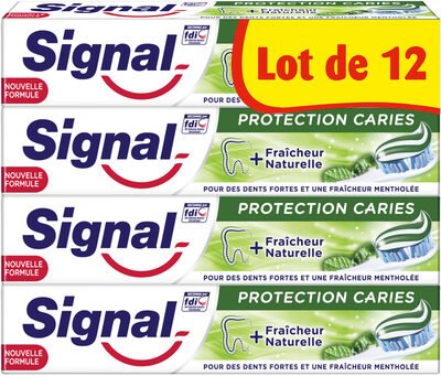 Unilever, Signal Signal Dentifrice Protection Caries Fraîcheur Naturelle 12x75ml
