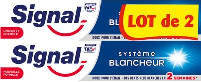 Unilever, Signal Signal Dentifrice Système Blancheur 2x75ml