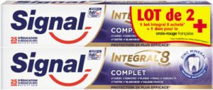 Unilever, Signal Signal Intégral 8 Dentifrice Complet Tube Lot 2x75ml