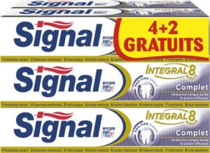 Unilever, Signal Signal Integral 8 Dentifrice Complet Tube Lot 4+2 Offerts x 75ml