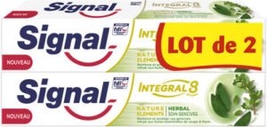 Unilever, Signal Signal Integral 8 Dentifrice Nature Elements Soin Gencives 2x75ml