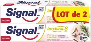 Unilever, Signal Signal Integral 8 Dentifrice Nature Elements Girofle Sensibilité 2x75ml