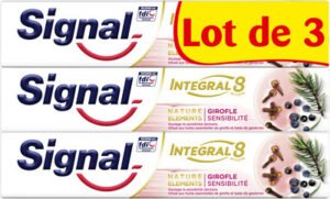 Unilever, Signal Signal Integral 8 Dentifrice Nature Elements Girofle Sensibilité 3x75ml