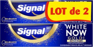 Unilever, Signal Signal White Now Dentifrice Gold 2x75ML