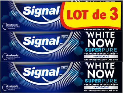 Unilever, Signal, White Now Signal White Now Dentifrice Super Pure 3x75ml