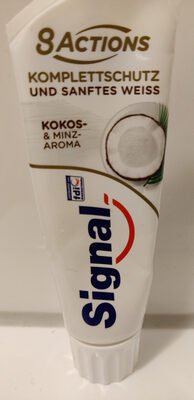 Unilever, Signal Zahnpasta 7 Actions Komplettschutz und sanftes Weiß, Kokos & Minze