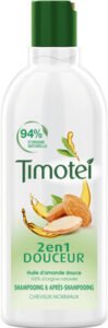 Unilever, Timotei Timotei 2en1 Shampooing Femme Douceur Huille d’Amande Douce Cheveux Normaux