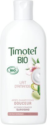 Unilever, Timotei Timotei Bio Après-Shampooing Femme Douceur infusé au Lait d’Amande Douce Cheveux Normaux 250ml