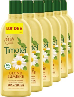 Unilever, Timotei Timotei Blond Lumière Shampoing à l’Extrait de Camomille Lot 6x300ml