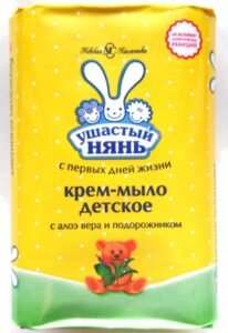 Невская косметика Крем-мыло детское с алоэ вера и подорожником «Ушастый нянь»