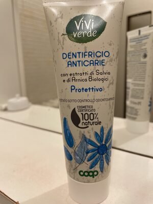 Vivi Verde,Coop Dentifricio Anticarie con estratti di Salvia e Arnica biologici