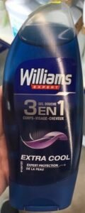 Williams, Williams Expert Williams Gel Douche Homme 3 en 1 Extra Cool