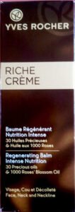 Yves Rocher Riche Crème Baume Régénérant Nutrition Intense