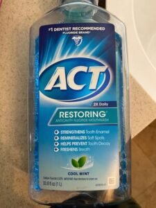 ACT Restoring Mint Mouthwash 2x daily
