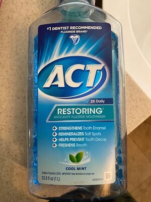 ACT Restoring Mint Mouthwash 2x daily