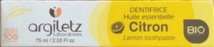Argiletz Dentifrice huile essentielle citron