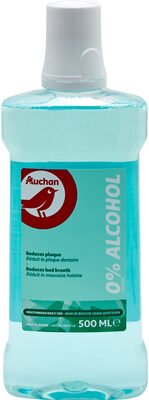 Auchan Auchan – bain de bouche – fraicheur 0% alcool – 500ml