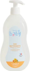 Auchan Baby Eau nettoyante visage et corps à l’extrait de calendula
