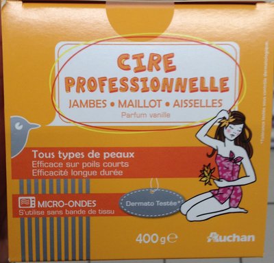 Auchan Cire professionnelle parfum vanille