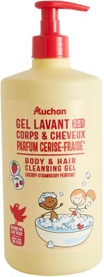 Auchan, Cosmia, Kids Gel lavant parfum cerise et fraise