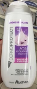 Auchan Crème de douche Dermo Protect soin hydratant