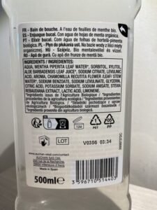 Auchan, Ecologique Bain de bouche bio
