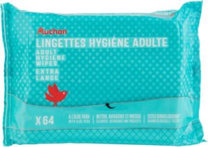 Auchan Lingettes hygiène adulte