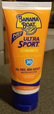 Banana Boat UltraSport Faces Sunscreen Lotion UVA/UVB Broad Spectrum SPF 30