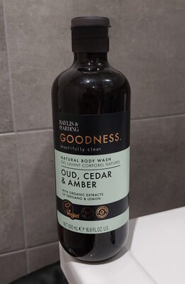 Baylis & Harding Natural Body Wash Oud, Cedar & Amber