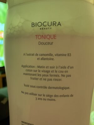 Biocura Lait démaquillant Douceur OU Lotion tonique Douceur