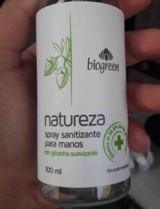 biogreen natureza spray sanitizante para manos