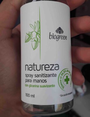 biogreen natureza spray sanitizante para manos