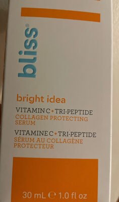 bliss bright idea vitamine C+ tri-pepride sérum au collagène protecteur