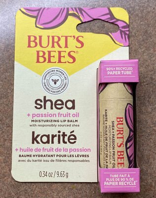 Burt’s Bees Shea + Passionfruit Lip Balm in Paper Tube
