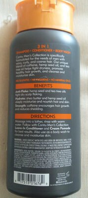 cantu, cantu Men’s Collection Shea Butter 3 in 1 Shampoo Conditioner Body Wash
