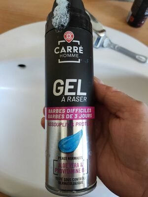 Carré homme Gel à raser Barbes difficiles