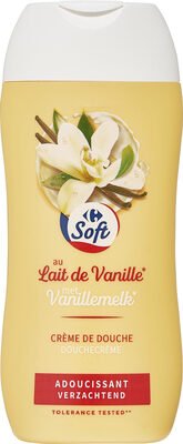 Carrefour Crème de douche Lait de vanille et miel adoucissante