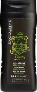 Carrefour, Les Cosmétiques Design Paris Exclusive Gentlemen Extreme Player Vegas Gel douche musc vanillé