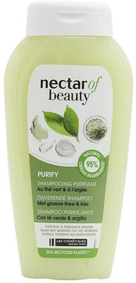Carrefour, NECTAR OF BEAUTY Shampooing purifiant thé vert/argile