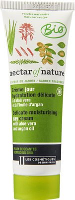 Carrefour, Nectar of nature Crème jour hydratation délicate Aloé Vera & Huile d’Argan