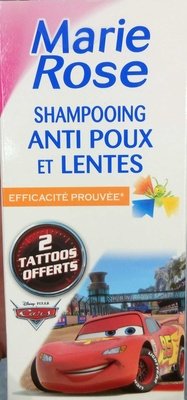 Cars, Disney, Marie Rose, Pixar, Sedapoux Shampooing anti poux et lentes