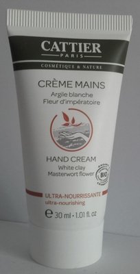 Cattier Crème mains Argile blanche Fleur d’impératoire